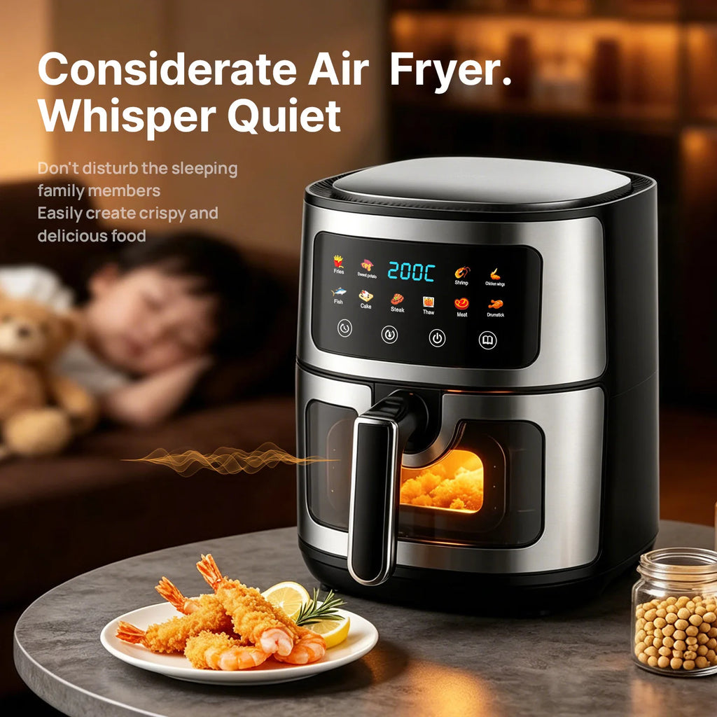 Premium 8L Large Air Fryer with Visible Window & Digital Touchscreen