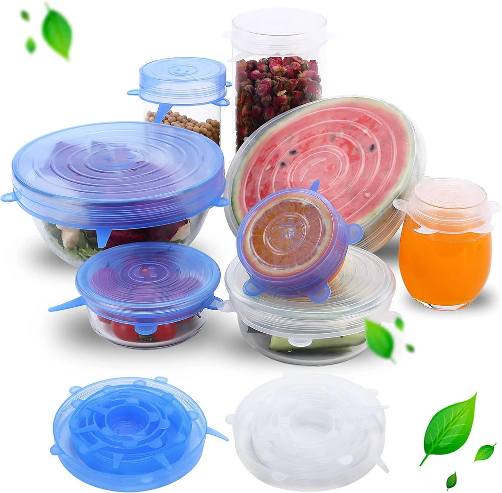 Reusable Silicone Stretch Lids – 6 Pack