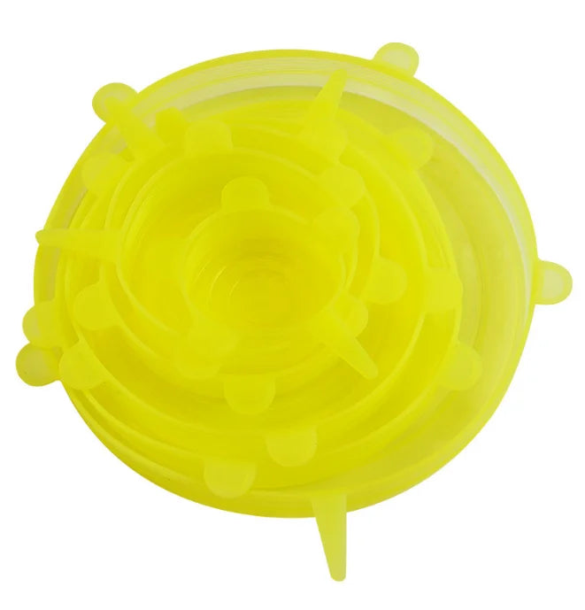 Reusable Silicone Stretch Lids – 6 Pack